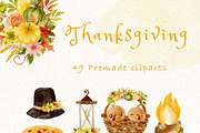Autumn Thanksgiving clipart, a Decorative Illustration by heyiamalice (Thumbnail 5 of 13)
