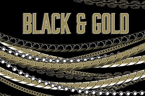 Black Gold Art Brush Pattern