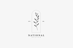 Floral Leaf National Mesuem Logo