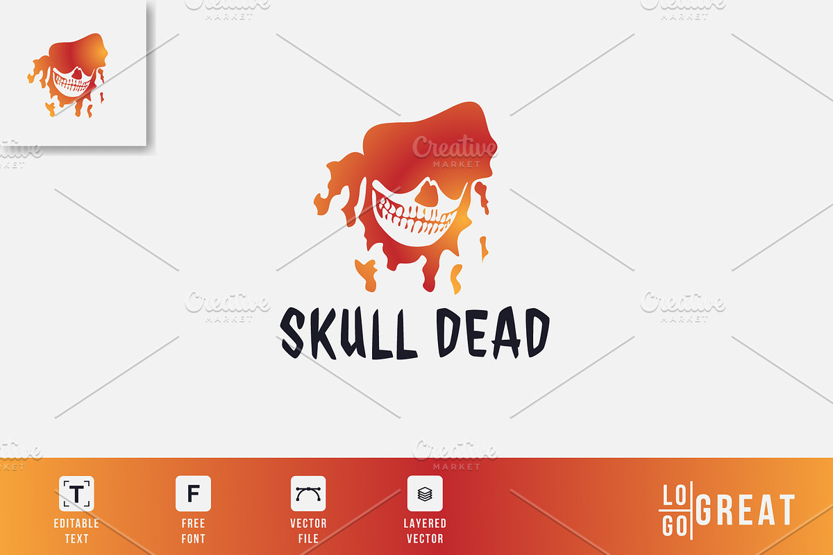 Skull dead logo, a Branding & Logo Template by Izalsye (Photo 5 of 5)