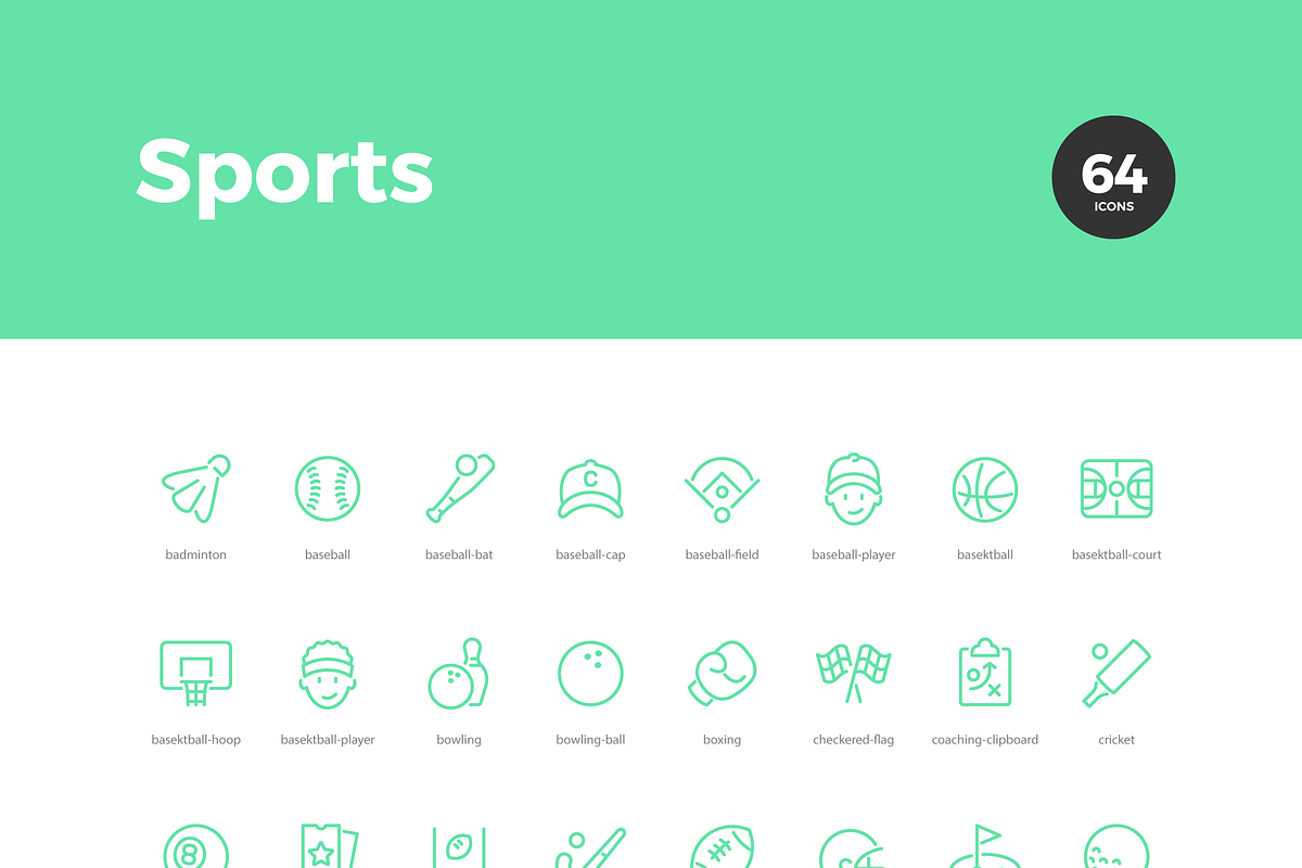Sports Icons — Pixi Line, an Outline Icon by Scott Dunlap (Photo 6 of 9)