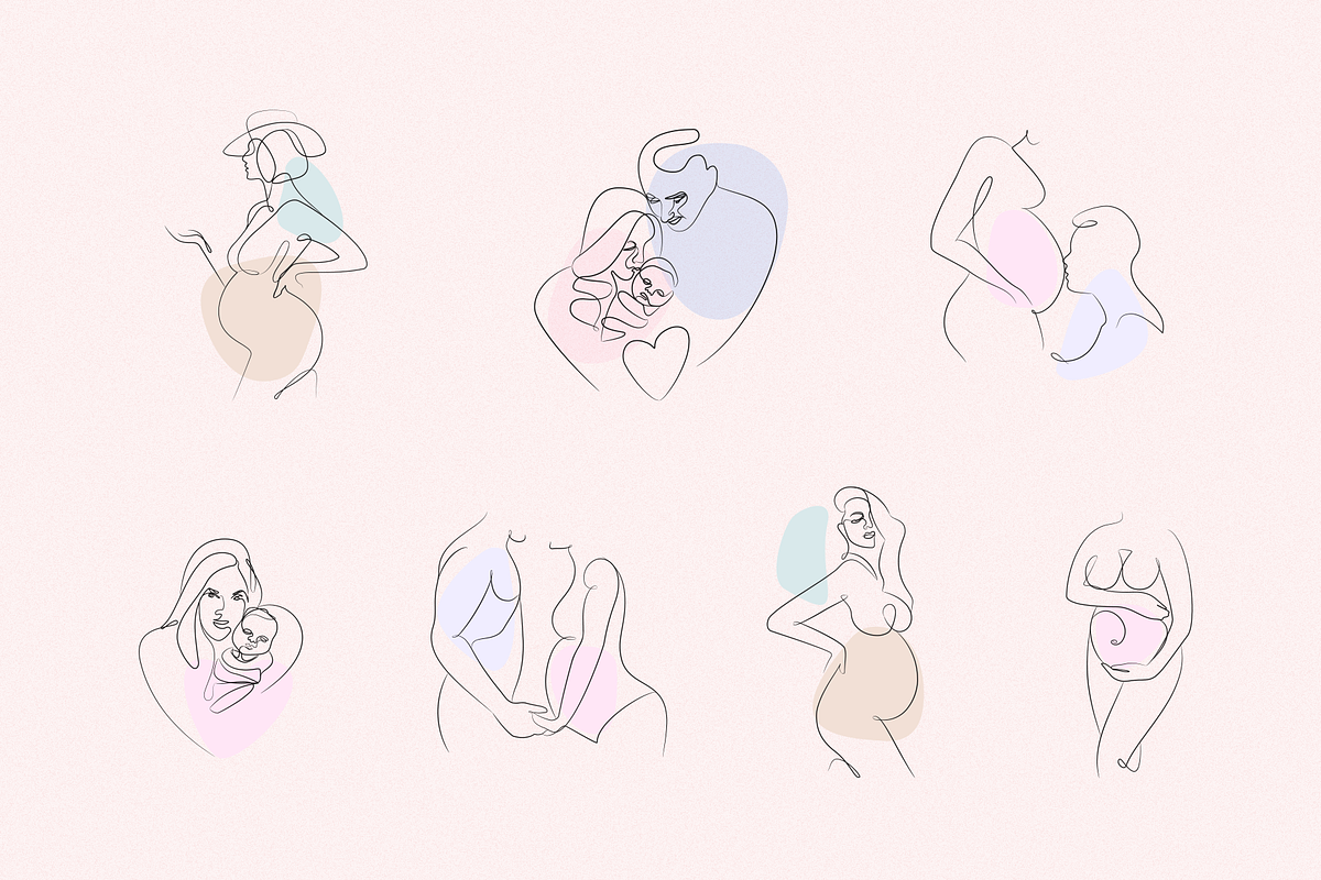 Maternity 20+ Line Art Illustrations, a Decorative Illustration by le-genda (Photo 2 of 11)