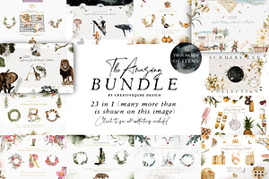 The Amazing Watercolor Bundle, an Object Illustration by Creativeqube Design