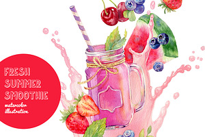 Smoothie in mason jar