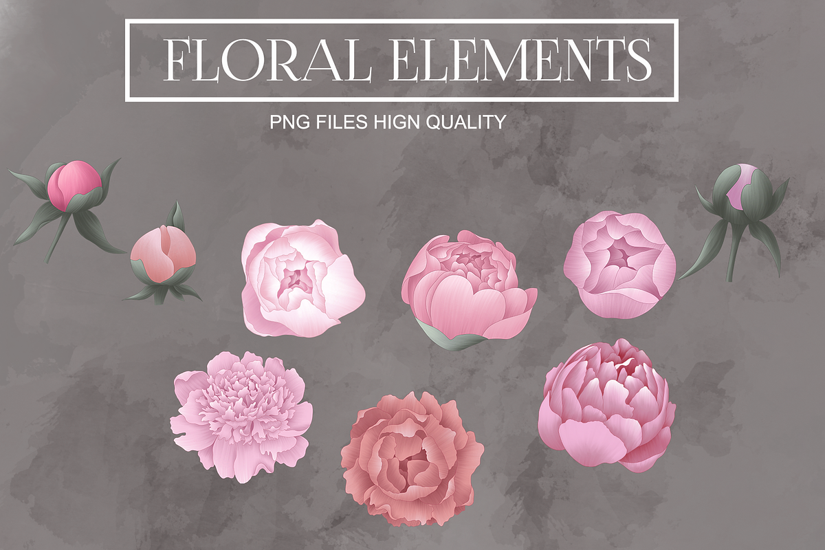 Peony Collection, a Wallpaper Graphic by sizileon (Photo 5 of 14)