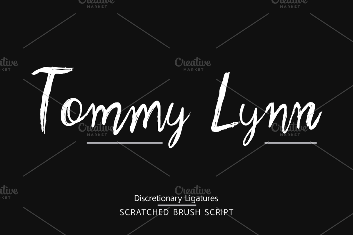 Scratched Brush Script Font preview 4