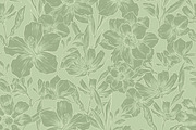 engraving hand drawn flower, a Pattern Graphic by AAN Seamless Shop (Thumbnail 1 of 3)