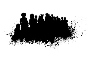 Group of people silhouette. hand, a Person Illustration by Nenahliadava Design