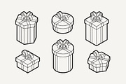 Vector gift boxes collection, an Object Illustration by Exit Graphic Shop (Thumbnail 5 of 5)