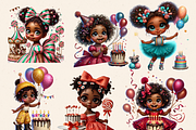 WHIMSICAL BIRTHDAY GIRLS CLIPART, a Person Illustration by Daring Digies (Thumbnail 2 of 7)