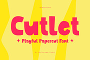 Cutlet - Playful Papercut Font, a Sans Serif Font by Youthlabs Studio (Thumbnail 1 of 15)