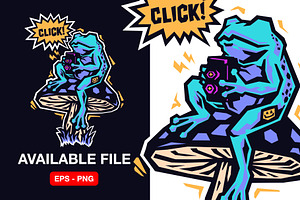 Retro Frog T-Shirt Illustration