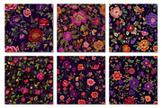Purple Floral Embroidery Fabric, a Texture Graphic by Dream Creation (Thumbnail 2 of 6)