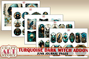 Turquoise dark witch Junk Journal, a Person Illustration by CraftArtStory (Thumbnail 3 of 4)
