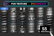 55 FUR TEXTURE Brushes for PROCREATE, a Brush Add-On by Graphics Resources (Thumbnail 3 of 10)