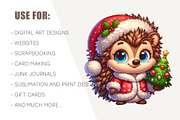 *Cute Christmas hedgehog. T-Shirt, an Animal Illustration by KENO Mascots (Thumbnail 8 of 8)