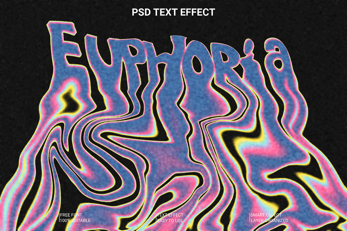 Euphoria Text Effect Photoshop, a Layer Style Add-On by Imamul001