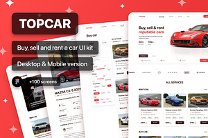Topcar - Buy, sell and rent a car, an UI Kit Template by TruongHuy10