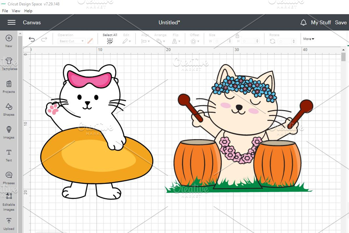 Kawaii Summer cats Beach party SVG, an Animal Illustration by ARTify Illustrations (Photo 11 of 11)