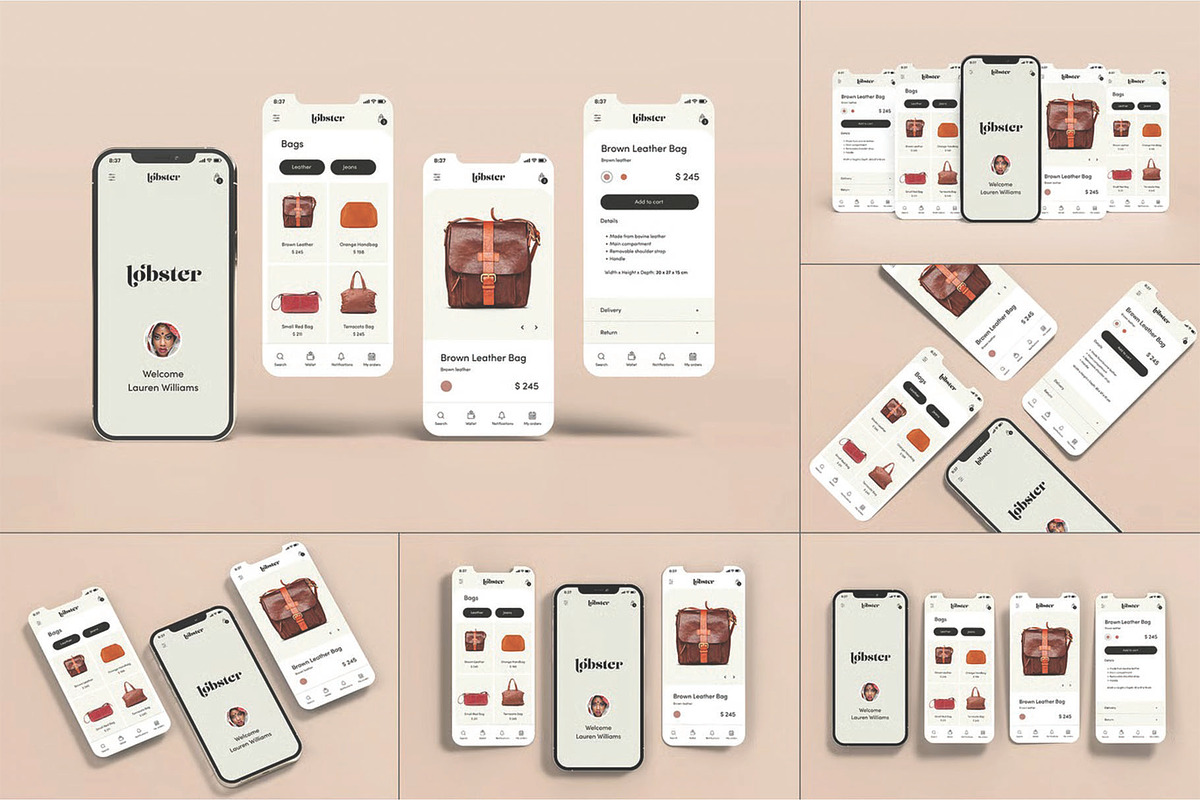 Smartphone Screen Mockup –Mobile App, an iPhone Mockup by DesignRushMarket (Photo 1 of 12)