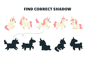 Cartoon unicorn children game. Find, an Education Illustration by LadadikArt