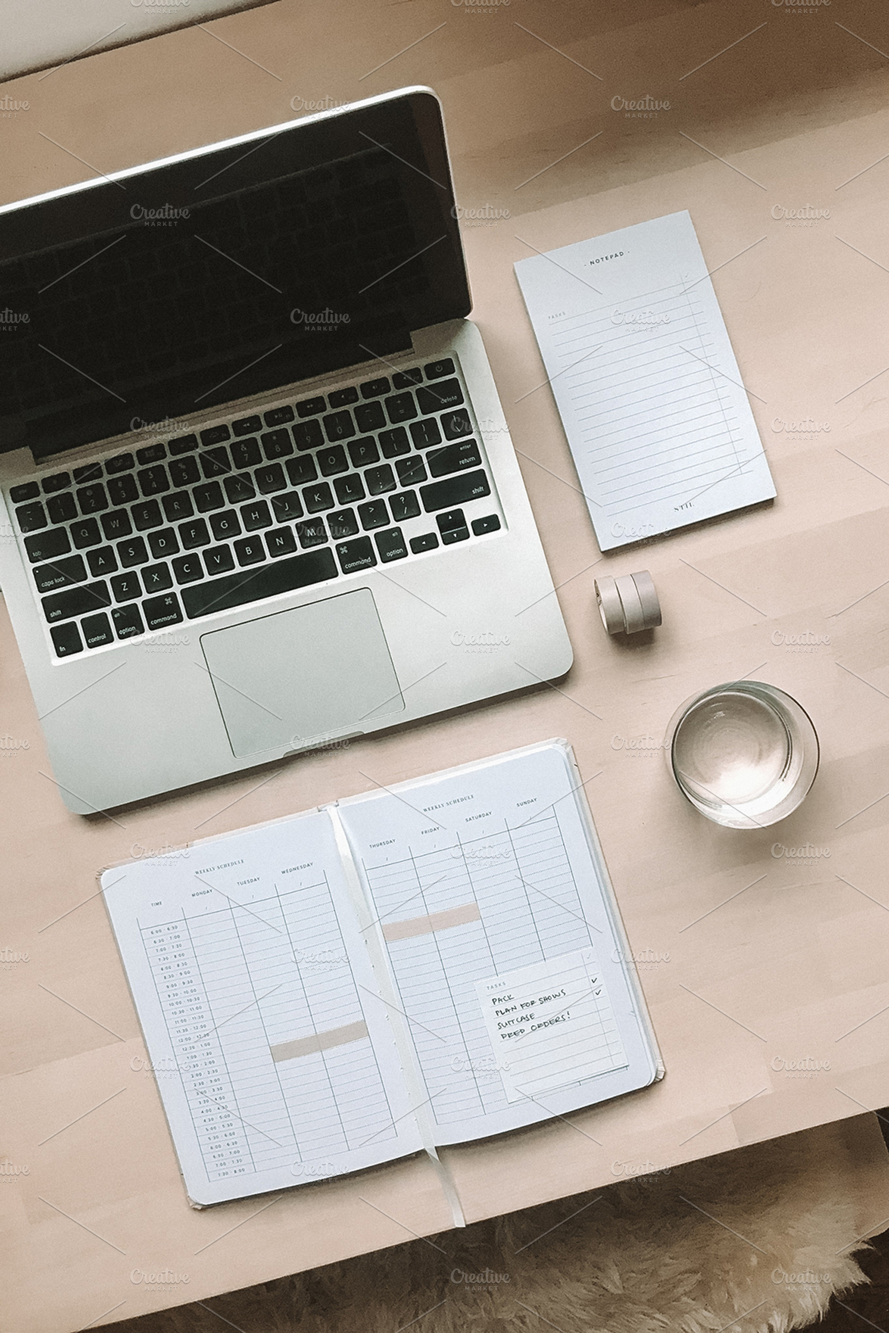 Home office desk stock photograph, an Architecture Photo by Marissa Cristina