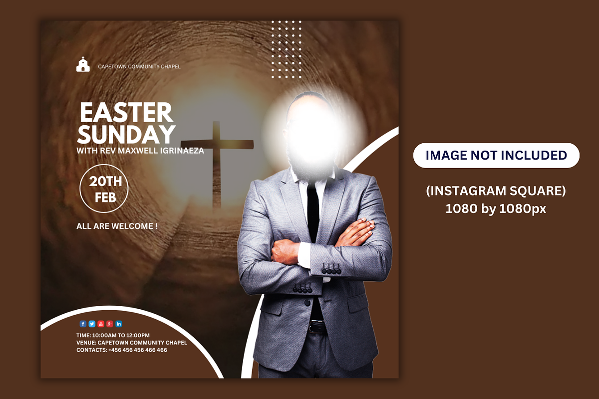 Easter Sunday Canva Design Template, a Social Media Template by Mishek Munene (Photo 4 of 4)