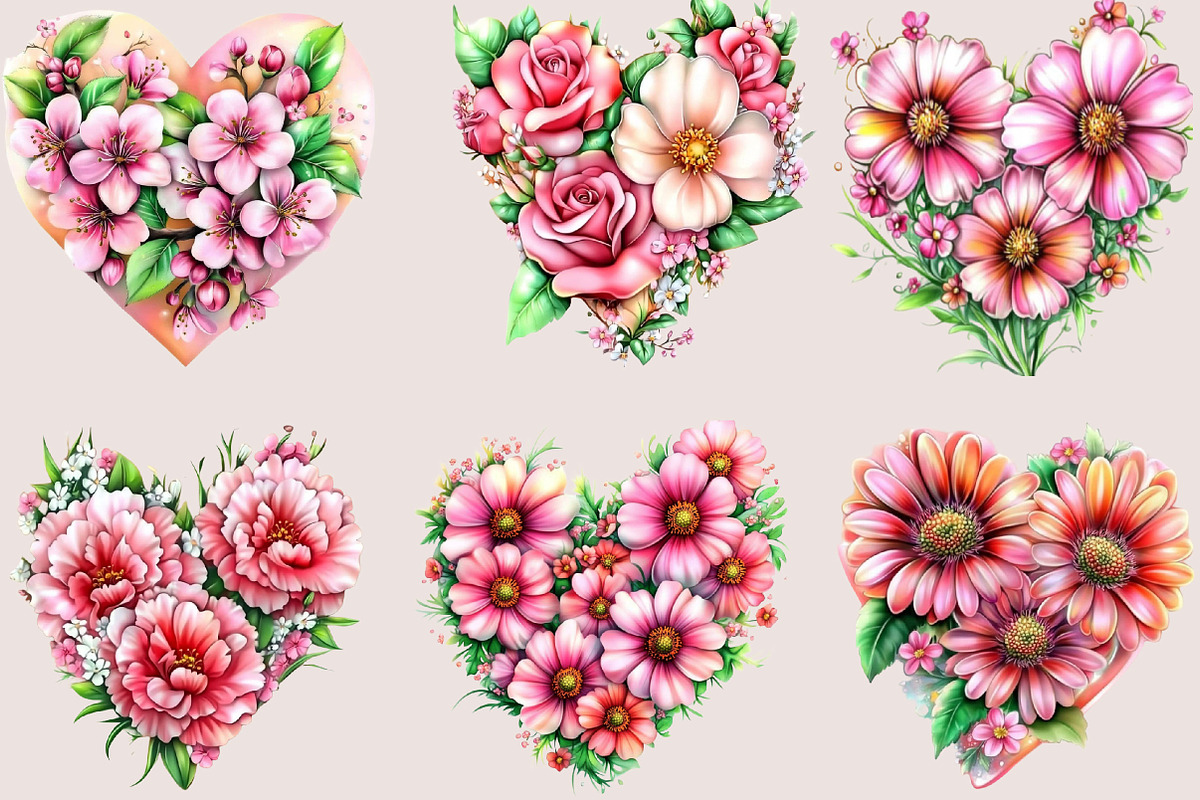 Pink Heart Valentine's Day Clipart, a Seasonal Illustration by SVGArt (Photo 2 of 5)