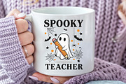 Spooky Teacher Sweatshirt PNG, an Illustration by Craft Nest (Thumbnail 6 of 7)