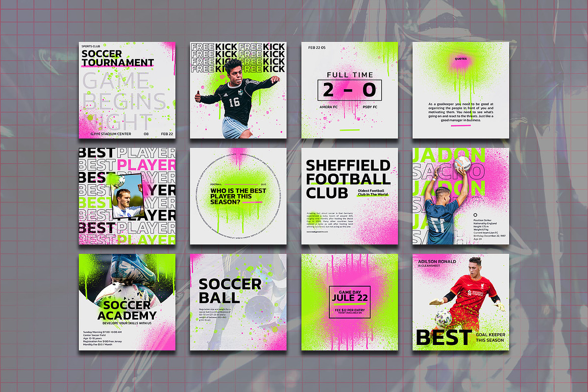 SoccerStyle Instagram Template | PSD, a Social Media Template by Azruca (Photo 5 of 6)