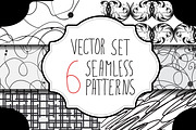Monochrome seamless patterns set, a Pattern Graphic by mcherevan (Thumbnail 1 of 5)