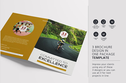3 Bi Fold Brochure Template