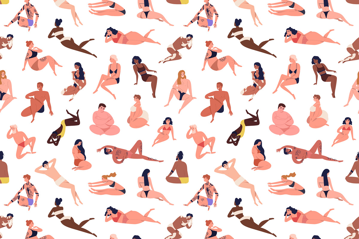 Body diversity seamless patterns, a Pattern Graphic by Good Studio (Photo 5 of 9)