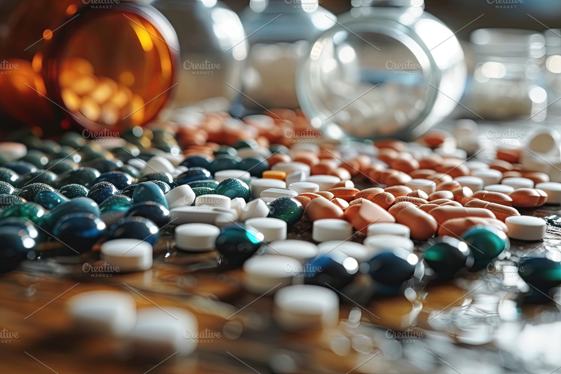 Assorted of Colorful different medic, a Health & Medical Photo by Pixeness Studio