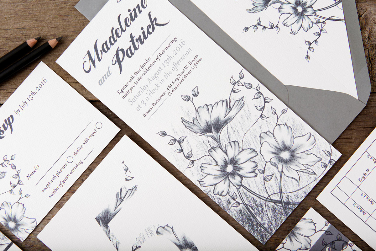Wild Flowers Wedding Suite, an Invitation Template by Laura K Invitations (Photo 3 of 6)