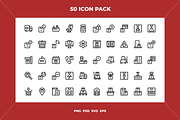 Logistics icons, an Outline Icon by Wencory (Thumbnail 1 of 2)