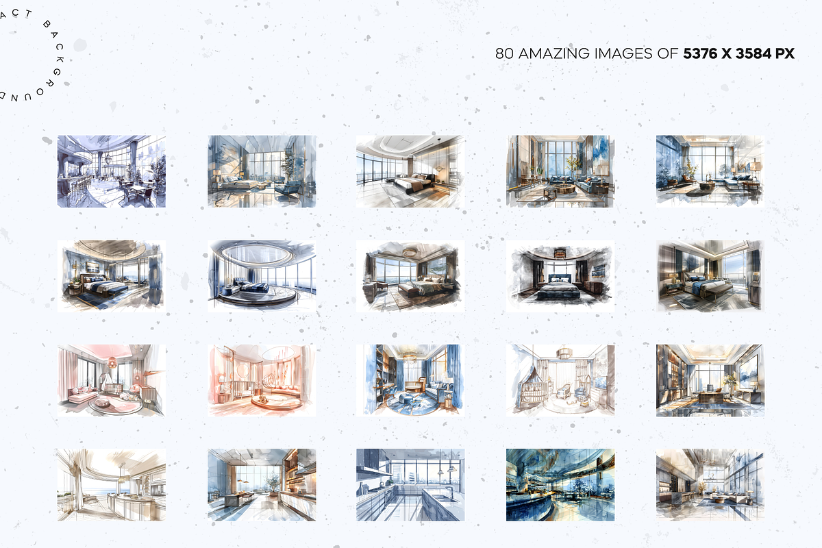 Watercolor Interior Design Sketches, an Architecture Photo by Lumeno (Photo 2 of 9)