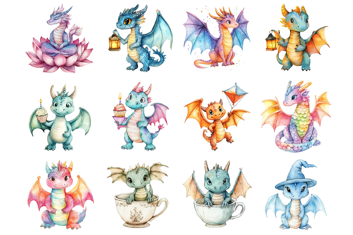 Dragon Clipart, an Illustration by Design Market (Photo 3 of 3)