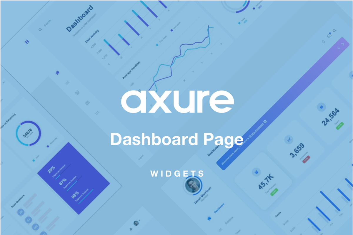 Dashboard UI Page Axure Widgets, a Wireframe Template by Humble UX (Photo 1 of 2)