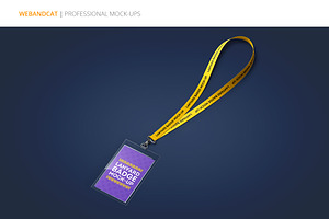 Lanyard Name Tag Badge Mockup