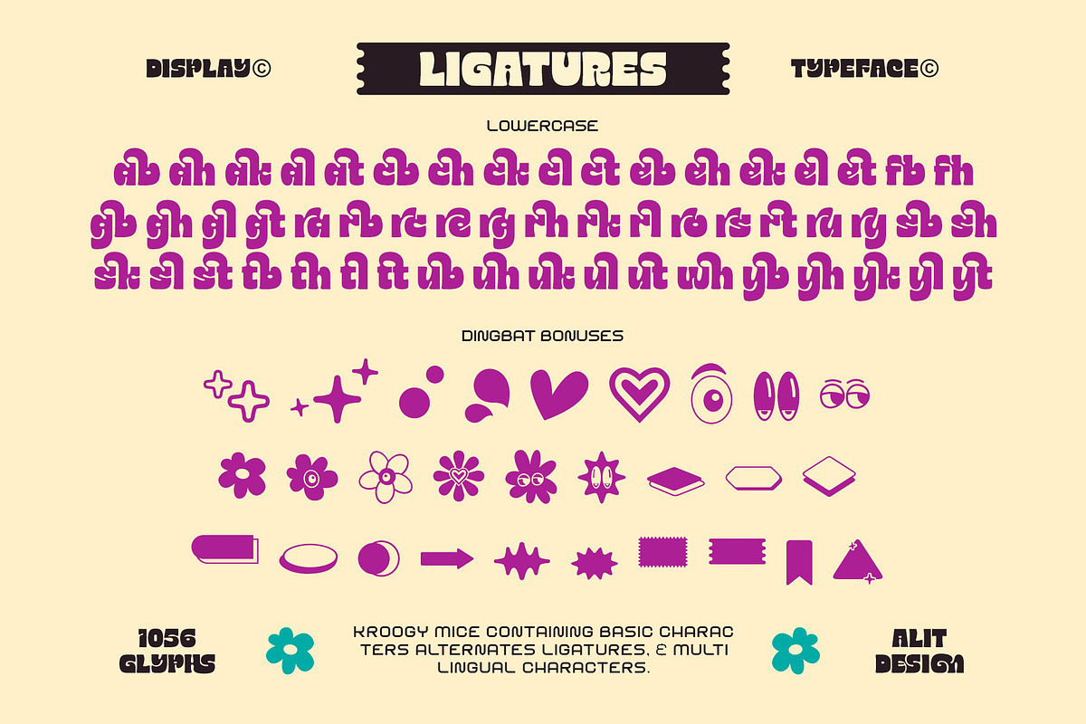 Kroogy Mice Typeface, a Sans Serif Font by alit design (Photo 20 of 21)