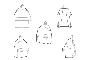 Backpack Bags Set 1 Procreate Brush