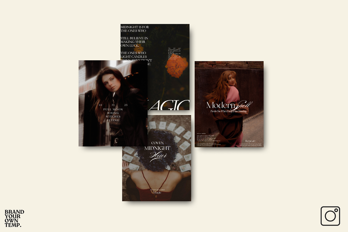 Witchy Autumn Canva Templates preview 6