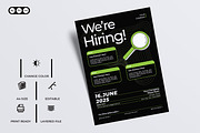 Black Simple Hiring Flyer, a Flyer Template by Siska Arista (Thumbnail 2 of 2)