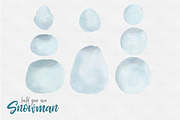 Build Your Own Snowman Watercolor Cl, an Illustration by Peachycottoncandy (Thumbnail 2 of 5)