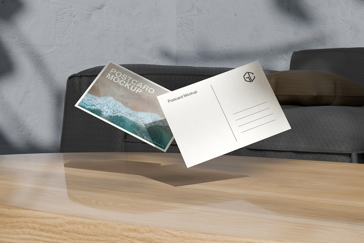 5x7 Inches Postcard and Pen Mockups, an Advertising Mockup by graphiccrew (Photo 5 of 10)