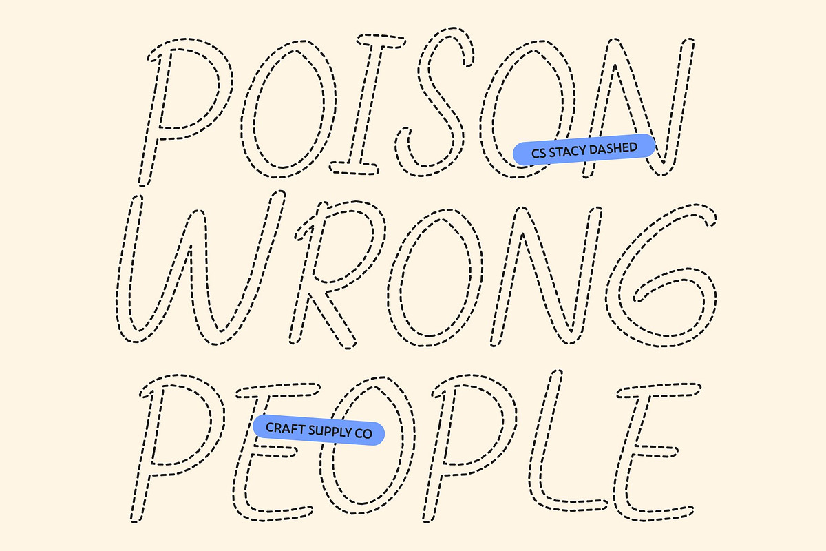 CS Stacy Dashed, a Handwritten Font by Craft Supply Co. (Photo 6 of 8)