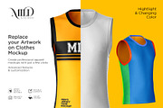 Tank top Jersey Set Mockup, a Hoody Mockup by Mildstudio (Thumbnail 3 of 7)