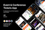 Event & Conference Tickets App, an UI Kit Template by flr.24 (Thumbnail 1 of 2)