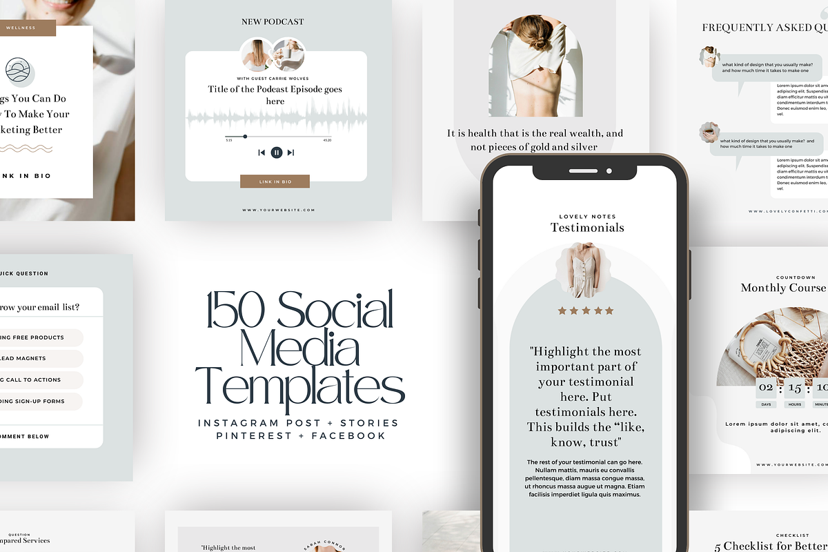 Canva Wellness Coach Bundle Olivia, a Social Media Template by Lovely Confetti (Photo 1 of 8)